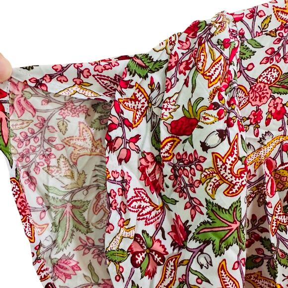 NWT Loft Plus Jungle Ruffle Floral Pocket Button Up Short Sleeve Dress 16 - Picture 6 of 11